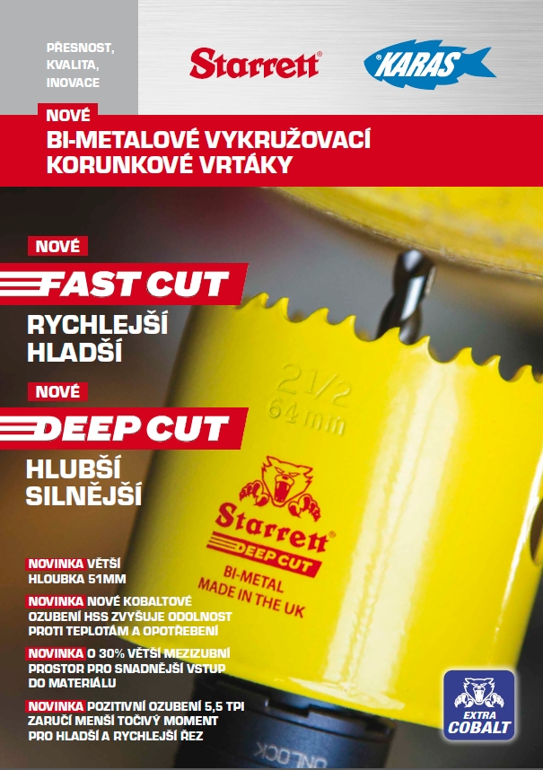 Fast cut - vykružovací vrtáky - rychlejší!